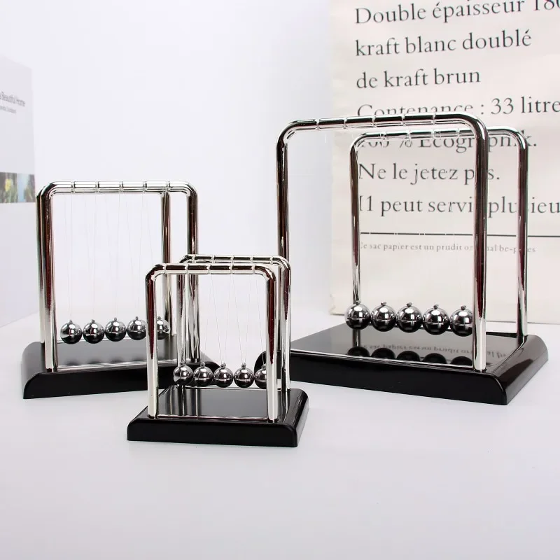 Newton Cradle Balance Steel Balls Perpetual Motion Collision Ball School Teaching Physics Science Pendulum Toy Home Decoration view 5