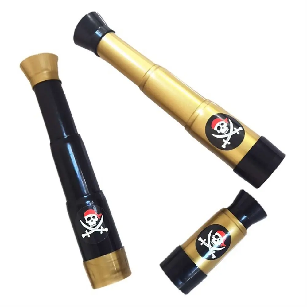 Children Halloween Pirate Telescopes Collapsible Monoculars Children Telescope Plastic Retro Toys Pirate Spyglass Kids Toys