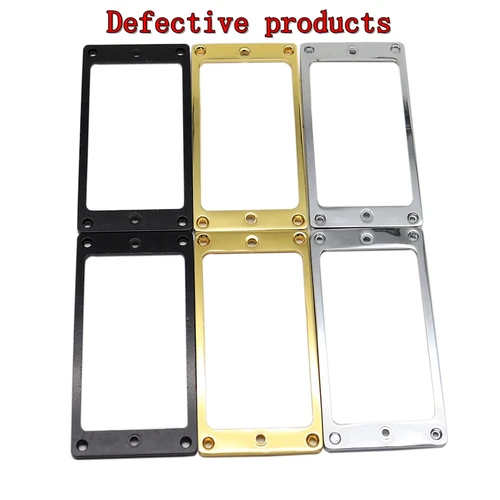 Anillo de montaje de pastilla Humbucker de Metal plano, 2 piezas, puente de cuello, marco de cubierta, pieza de repuesto para accesorios de guitarra eléctrica