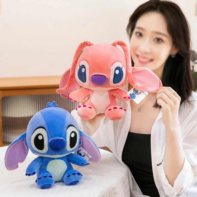 

Disney Stitch Plush Toy 25cm Angel Cartoon Doll, Decorative Ornament,Soft and Comfortable,Children's Birthday and Christmas Gift