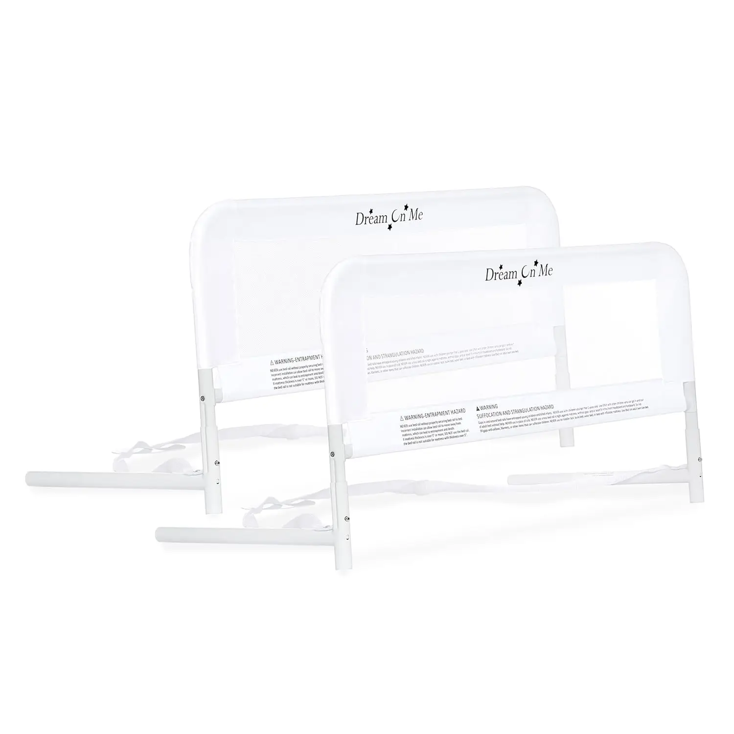 

Легкие регулируемые бортики для кровати, двойной комплект, с дышащей сетчатой тканью, белые, 2 штуки