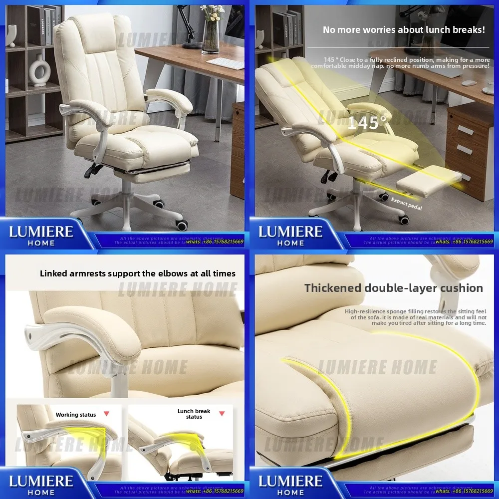 Ergonomic Office Chair with Adjustable Height Lumbar Support Swivel Computer Chair for Long Sitting Comfortable Work from Home