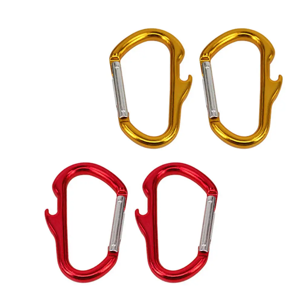 4Pcs Aluminum Alloy Bottle Buckles for Outdoor Camping, Hiking, Kettle & Portable Bottle Carriers – Key Ring Clips