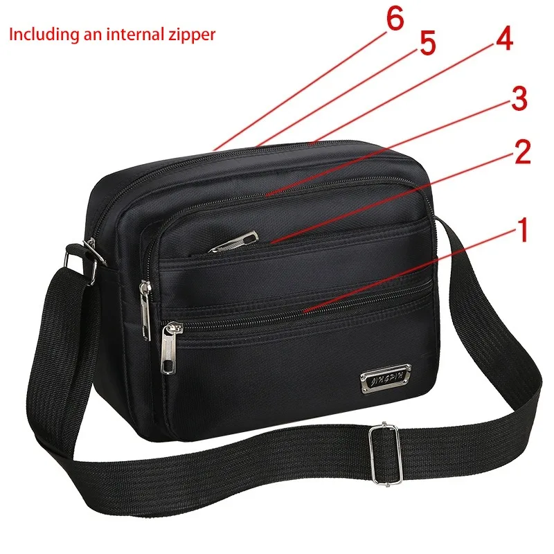 Men\'s Shoulder Bag Business Leisure Large Capacity Portable Handbag Multi Layer Waterproof Summer Male\'s Crossbody Bags