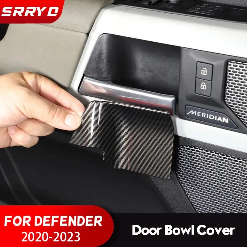 

For Land Rover Defender 90 110 2020-2023 ABS Car Door Inner Door Bowl Cover Protection Decorative Sticker Car Accessories