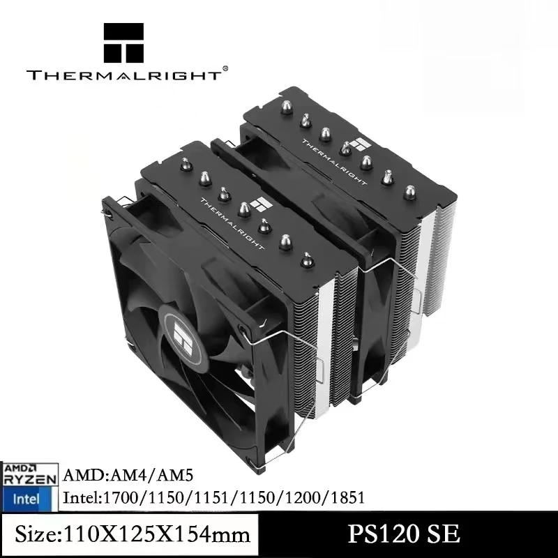 Thermalright PS120 SE CPU Air Cooler 7Heat Pipes Dual Towers Double Fans AGHP GEN4 anti-gravity heat pipes LGA1700/1200/AM5/AM4 image 6
