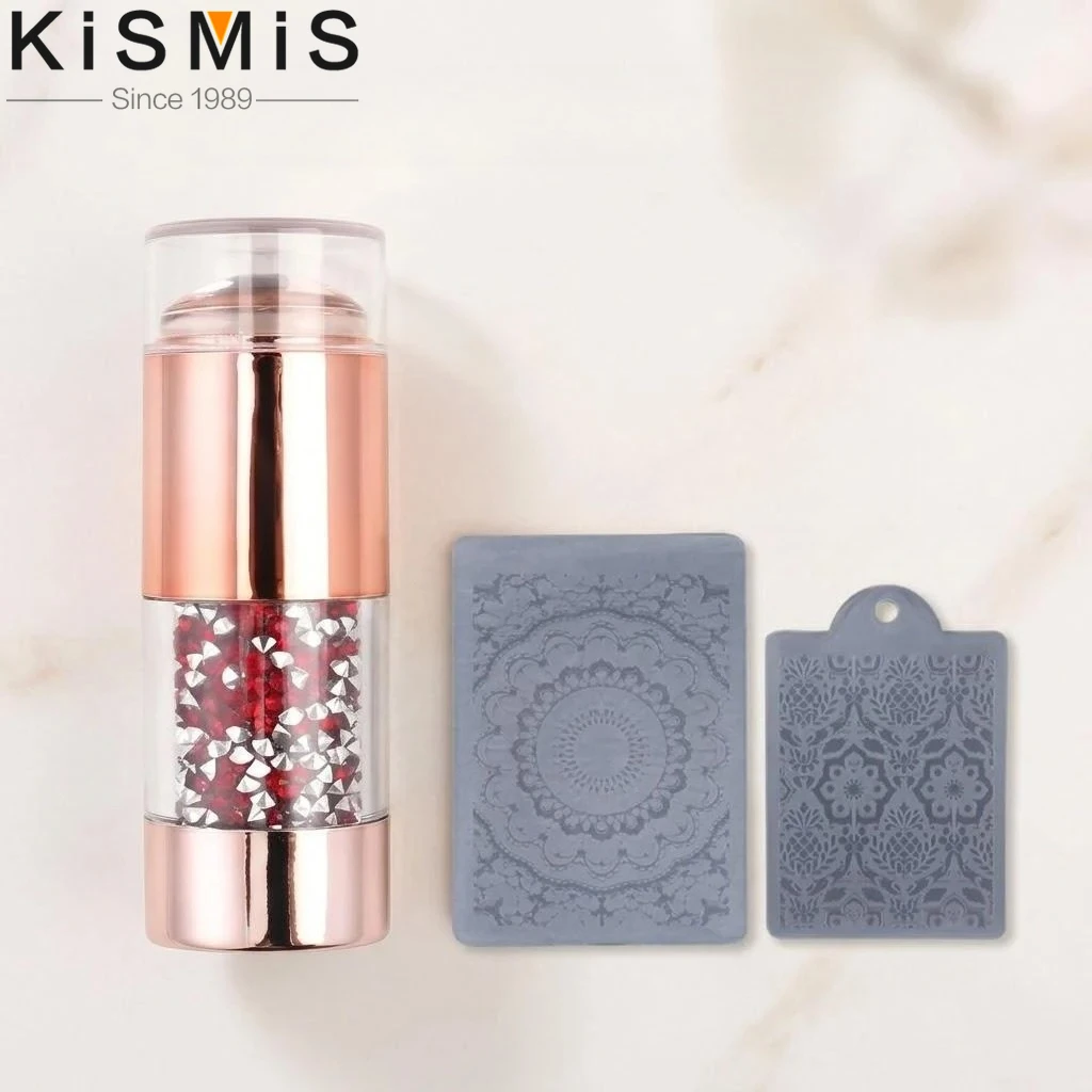 

3PCS Double Head Silicone Nail Impression Set Hydrodrill Pen Random Pattern Nail Art Template for Manicure and Beauty