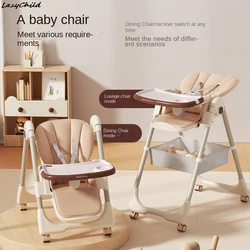 LazyChild-Baby Dining Chair, Multifuncional, Dobrável, Portátil, Baby Seat, Jantar, Agregado familiar, Crianças, Transporte da gota