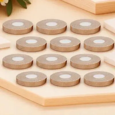 

12pcs Guzheng Tapes Breathable Anti-Allergic Adhesive Tapes For Pipa Finger Protector Light Brown Professional Replacement