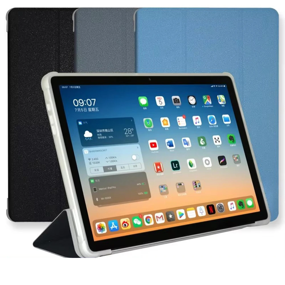Slim Funda Case For Alldocube IPlay 60S (2024) 10.1'（U1033）Tablet PC Case Tri-Folding Stand Cover with Soft TPU Back Shell