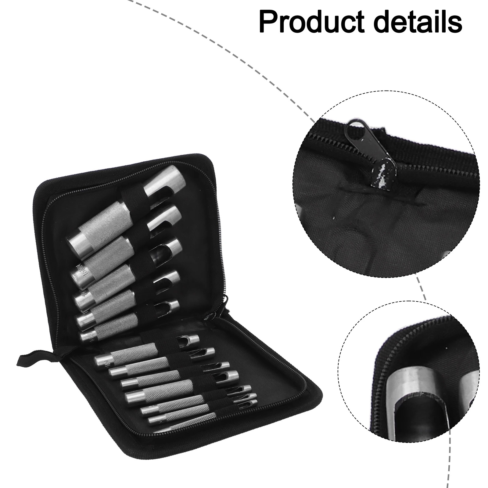 12/15pcs Leather Hole Punch Round Hollow Belt Hole Puncher For Belt Watch Band Gasket Cloth Punching Tool 3-16 3-19 3-25mm
