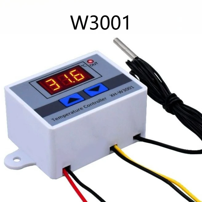 12V 24V 110V 220V W3001 Digital LED Temperature Controller 10A Thermostat Control Switch Probe XH-W3001