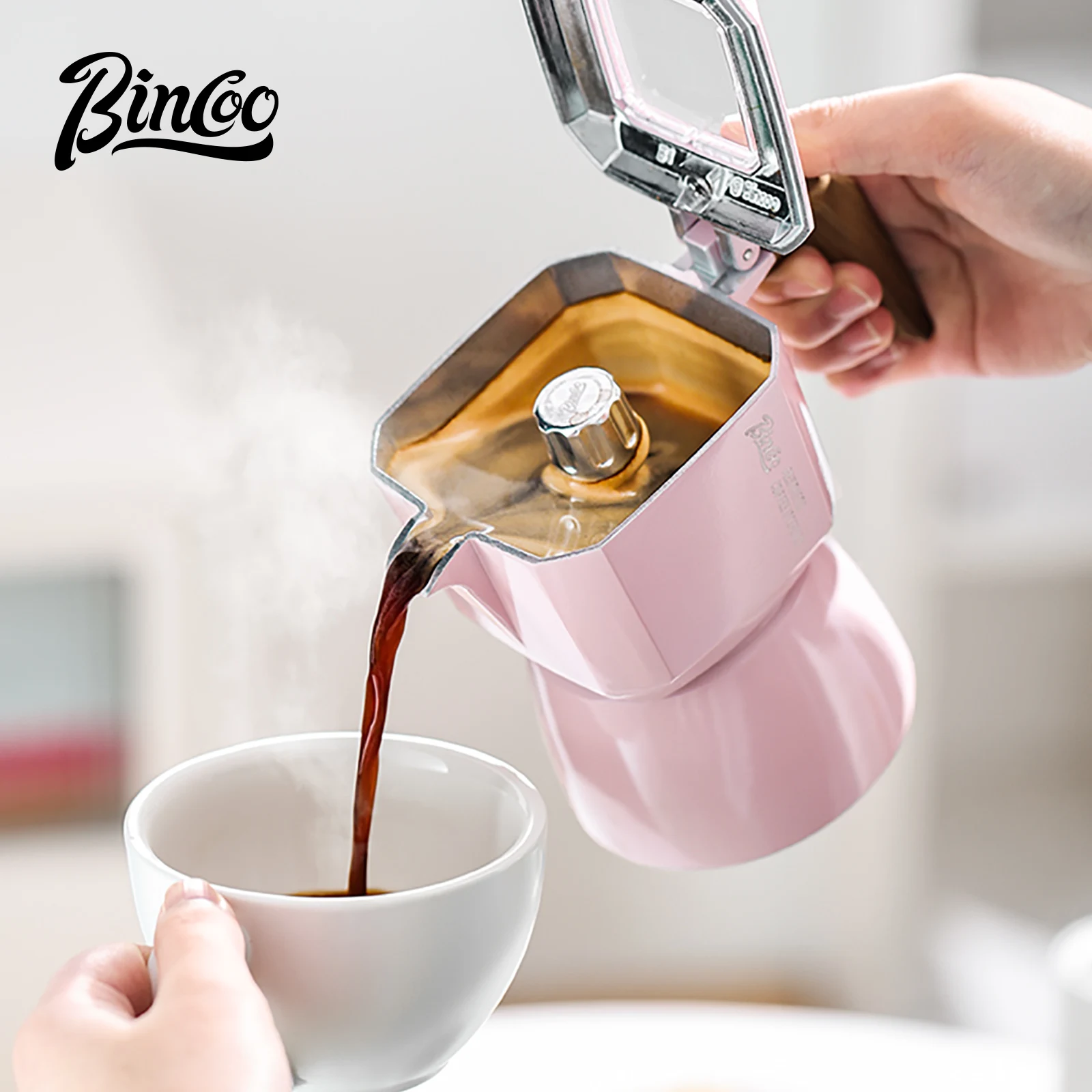 

Кофеварка BINCOO Double Valve Moka Pot - термостатическая кофеварка для эспрессо, для приготовления на открытом воздухе, аксессуары для бариста