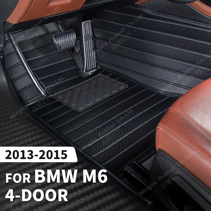 

Custom Carbon Fibre style Floor Mats For BMW M6 4-Door 2013 2014 2015 Foot Carpet Cover Auto Interior Accessories