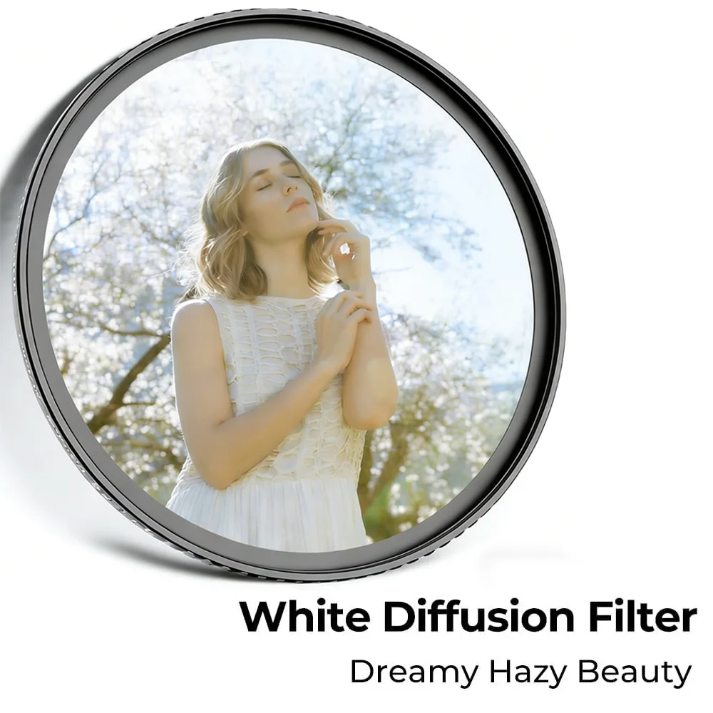 White Soft Lens Filter 1/4 Fit Filter Size 49 52 55 58 62 67 72 77 82 mm for Camera Canon Nikon Sony Fuji Camera Lens