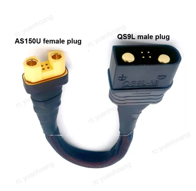 QS9L-M QS9L ذكر التوصيل إلى AS150U موصل سالب ل RC مصنع الزراعة يبو بطارية شاحن ميزان كابل محول