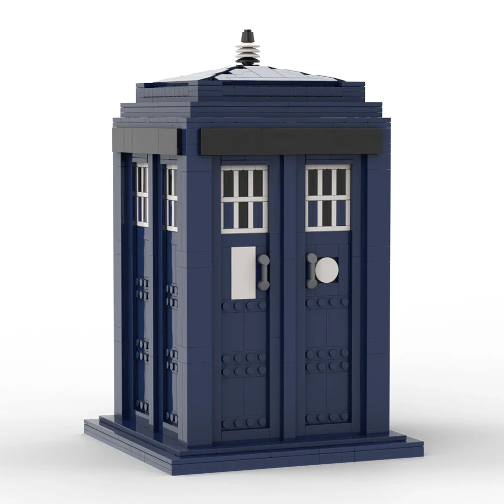 Moc viajando através de filmes médico tarardiseds portal whoed conjunto blocos de construção kits polícia cabine telefônica tijolos brinquedo presente do miúdo