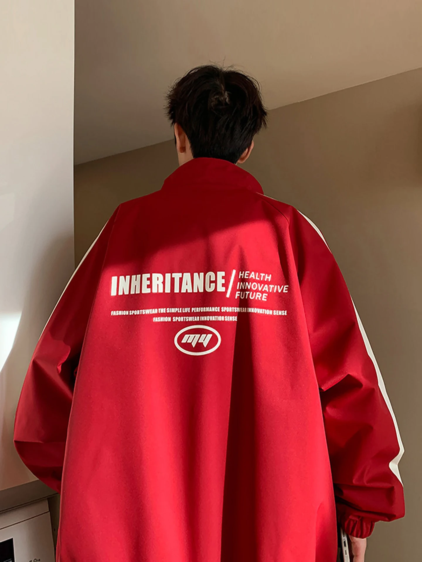 

Double-Sided Wearable Youthful Men's Jaet Outdoor Faionable Urban Sle Early Autumn Thin Outerwear Coat for Junior And H...