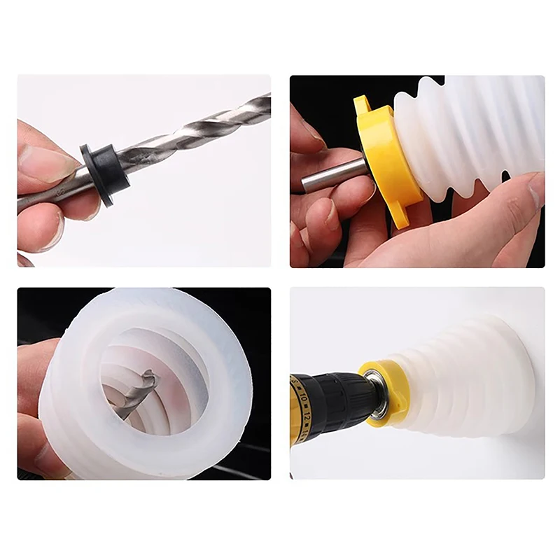 Drill Dust Cover Collector Scalable Plastic Dustproof Dust Bowl Device Power Tool Utility Accessories For Electric Hammer White