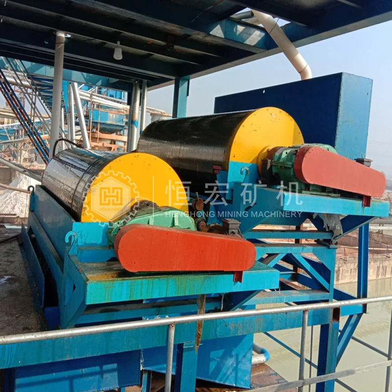 습식 드럼 자석 분리기 황철석 선광 자석 기계 비금속 광석 영구 자석 철 제거 장비