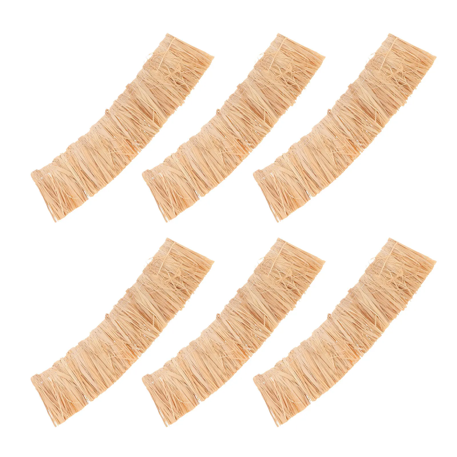 

6Pcs Miniature Faux Straw Thatch Rolls for DIY Thatched Roof Craft Tiny Roof Material Craft Decoration Artificial Thatch