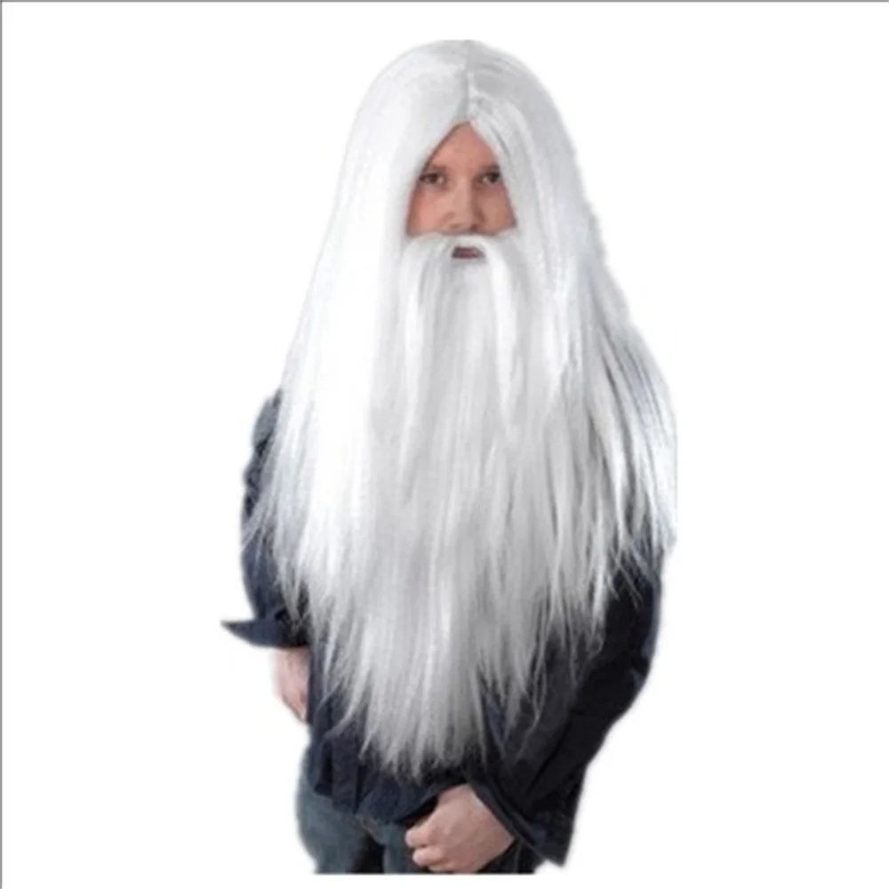 Christmas Santa Claus Big Beard Wig Halloween Santa Claus Wig Christmas Wig Beard Set  pretend