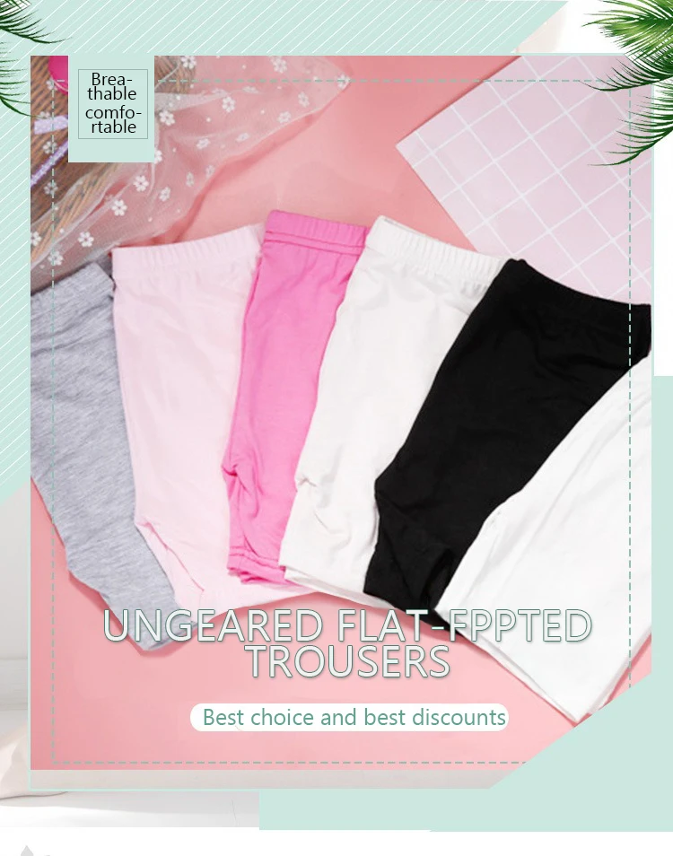 2Pcs Sommer Candy Farbe Unterhosen Mädchen Sicherheit Shorts Baumwolle Leggings Mädchen Strand Shorts Sind Geeignet Für Kinder Alter 2-13 – Detail 3