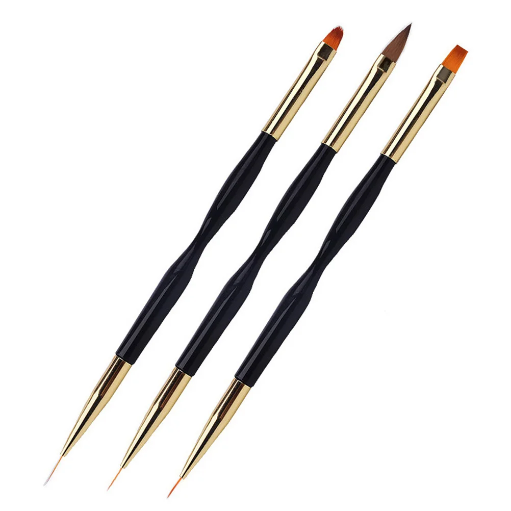 Bolígrafo duradero, ligero, mango largo, portátil, para uso en salón en casa, herramienta artística, accesorios para decoración de uñas, herramienta de pintura de uñas, 3 uds.