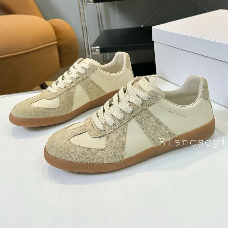 New Women's Flat Shoes Thick Soled Lace Up Casual Shoes Spring Autumn Artificial Suede Flat Shoes Daily Versatile Bennis Unisex