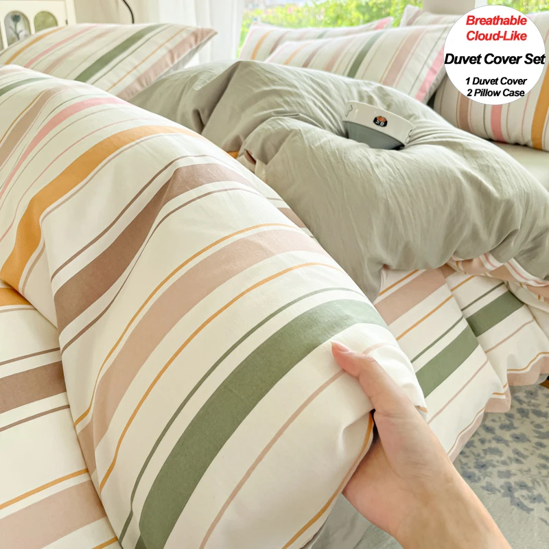 

Уютный мягкий пододеяльник, похожий в облака, комплект постельного белья с 2 наволочками, дышащий и легкий, застежка-молния, устойчивый к морщинам