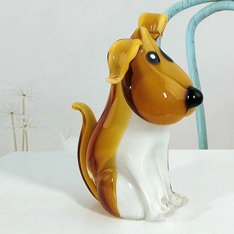 

Dog Decoration Glass Glaze Artifact Origin Zibo Gift Zhaocai Cartoon Animal Home Accessories Living Room Desktop Decoration