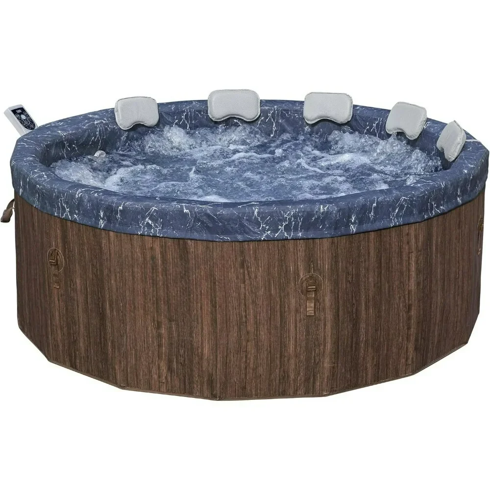 

5-7 Person Smart Energy-Efficient AirJet Hot Tub, Portable Outdoor Spa System, App Control, 180 Jets and 10 Jetstream Nozzles