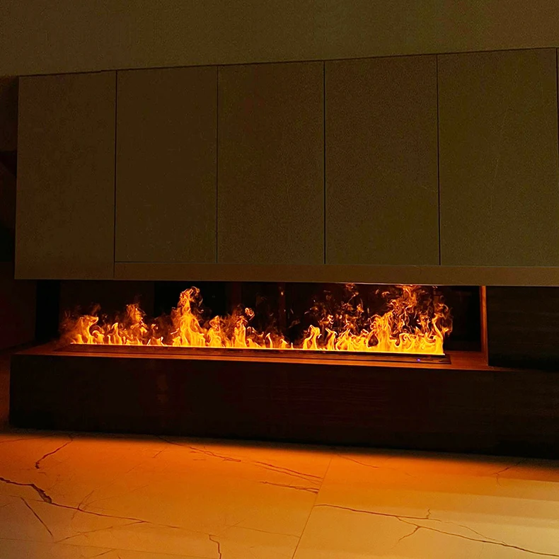 水暖炉 Tuya アプリ/リモコン モダンミニマリズム エストゥファ 室内装飾 埋め込み式電子3D蒸気暖炉