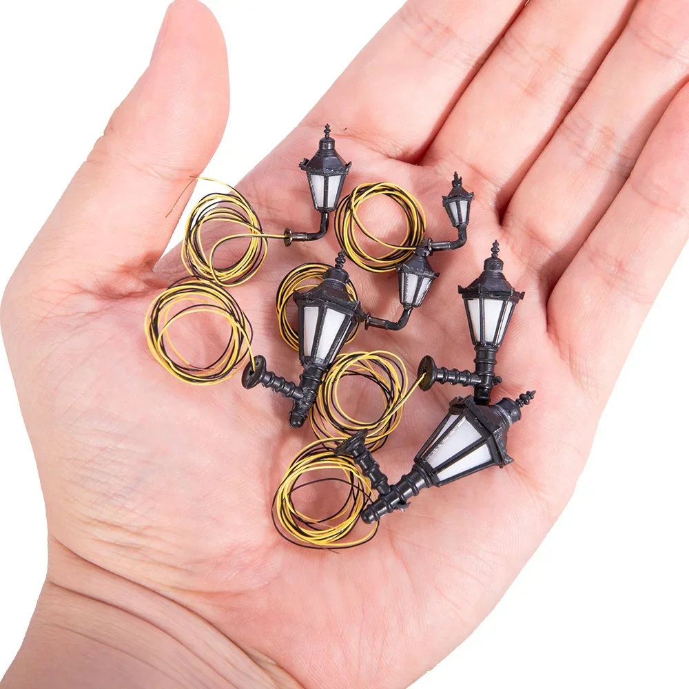 2 pièces 3V Led Miniature ABS applique modèle lumière pour modèles à l'échelle HO OO N Architecture bâtiment bricolage disposition de scène pour Diorama