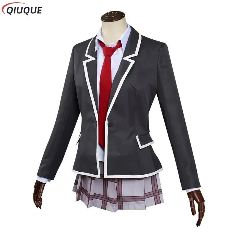 Anime High Rise Invasion Mayuko Nise Cosplay Costume Wig Tenkuu Shinpan Suit School Uniform Girl Women Outfits