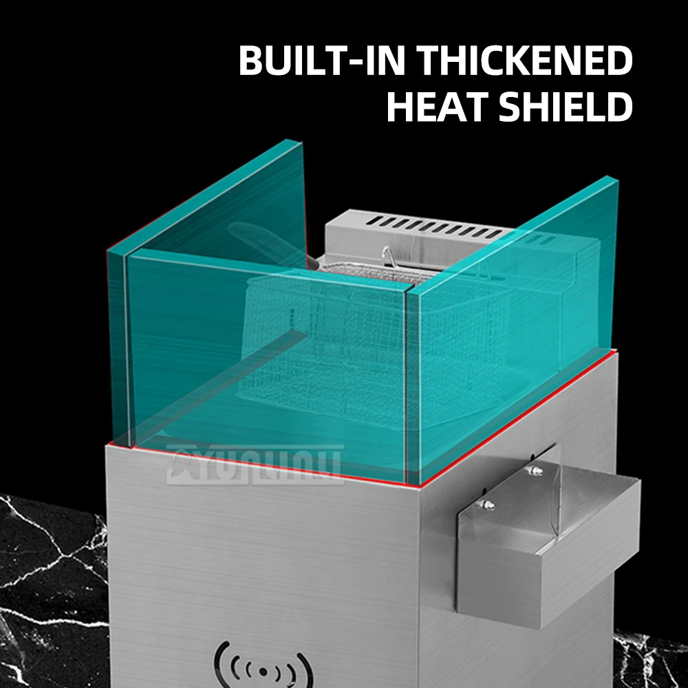 20L آلة المقلاة العميقة خزانات مزدوجة معدات وعاء القلي مقلاة الغاز