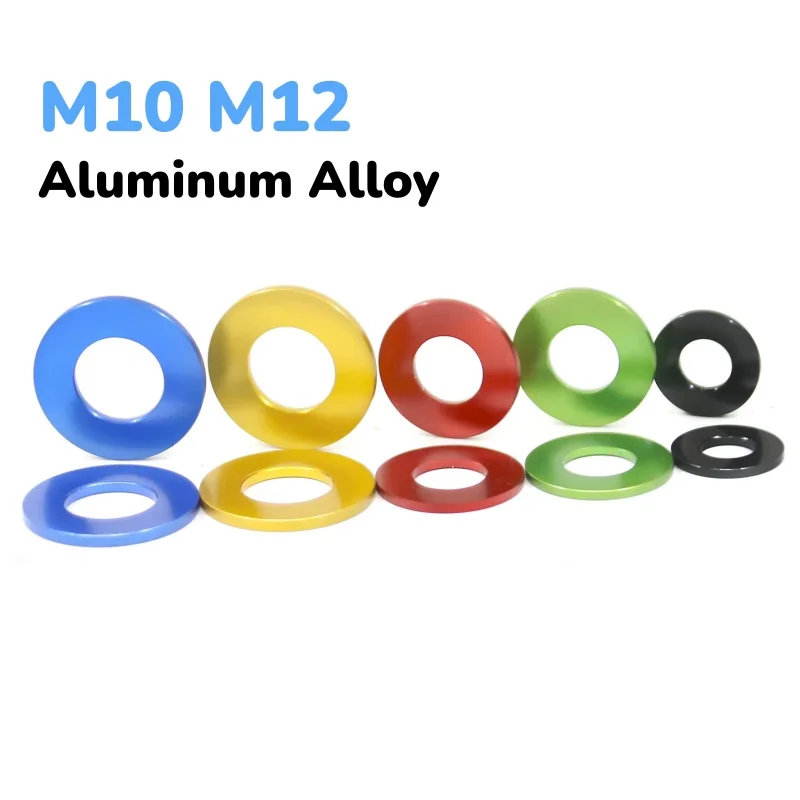 Aluminum alloy M10 M12 Anodized Multi-color Aluminum washer for DIY RC Model Parts Model Making & Upgrades