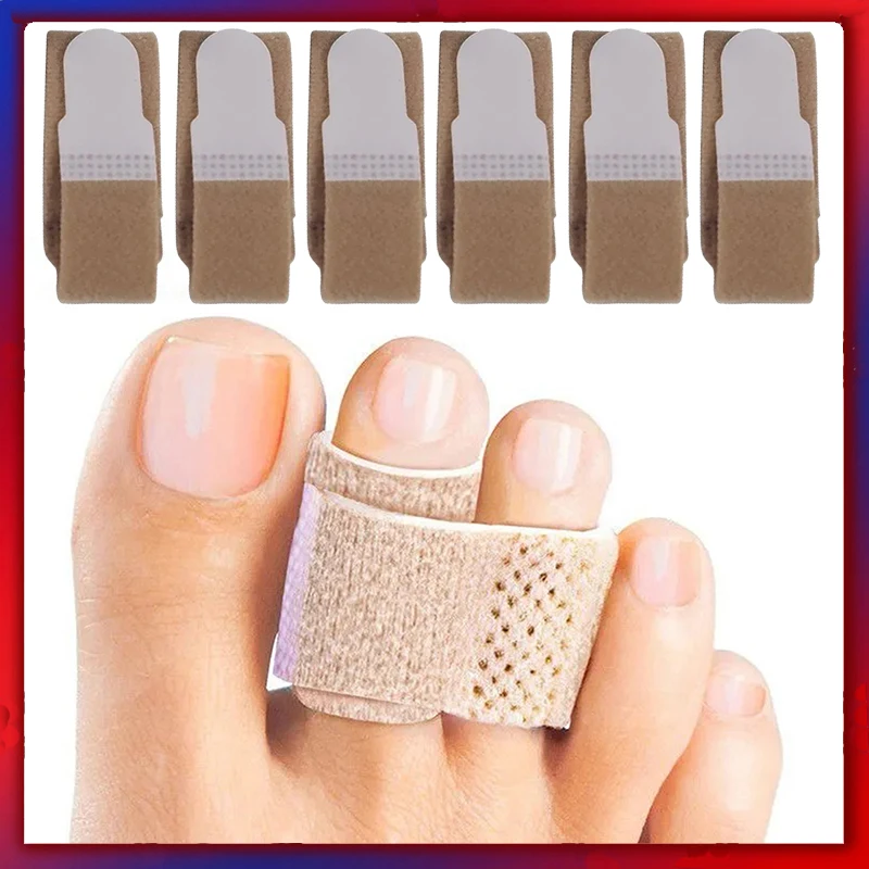 2PC Hammer Toe Straightener Toe Splints Cushions Bandages for Correcting Crooked & Overlapping Toes Protector Foot Care Supplies