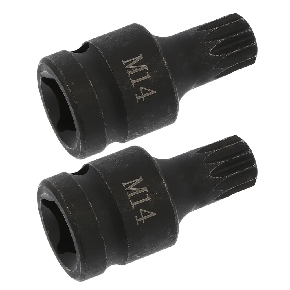 

2Pcs Triple Square Brake Caliper Socket Set Brake Tool Kit Metal Spline Bit Socket Automotive Mechanic Tool Stable Fit Safe