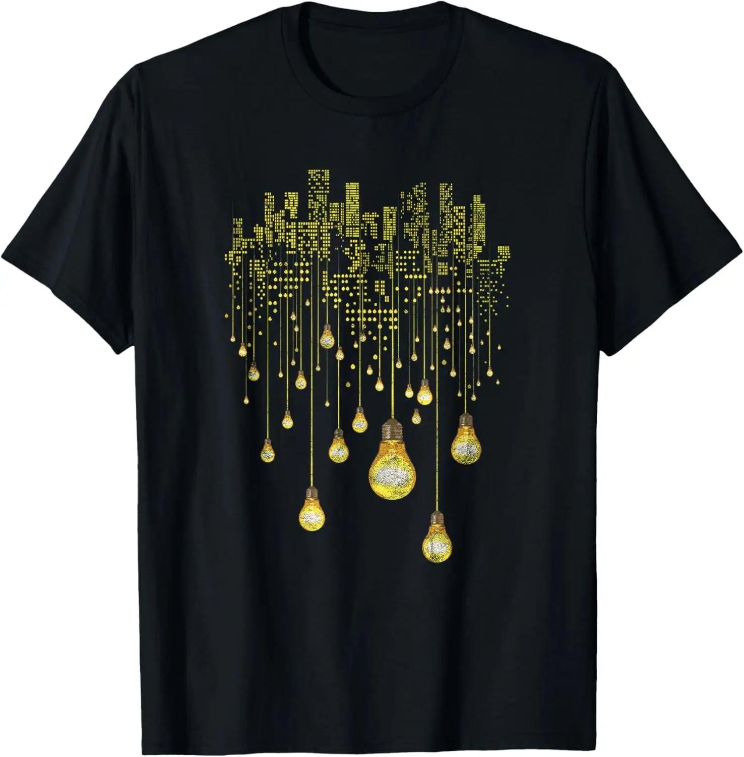 

City Skyline Light Bulb Graphic T-Shirt