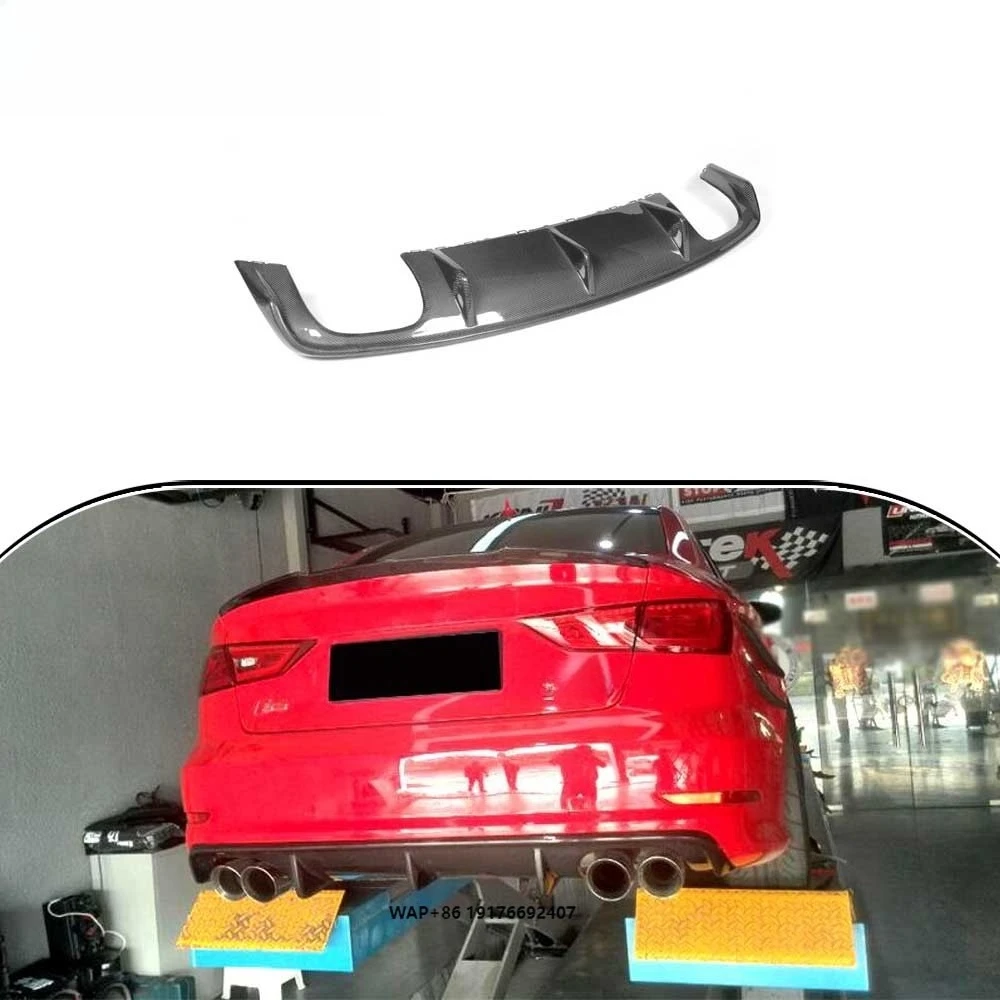 

Carbon Black Rear Bumper Lip Diffuser forAudi A3 S3 Sedan 2014