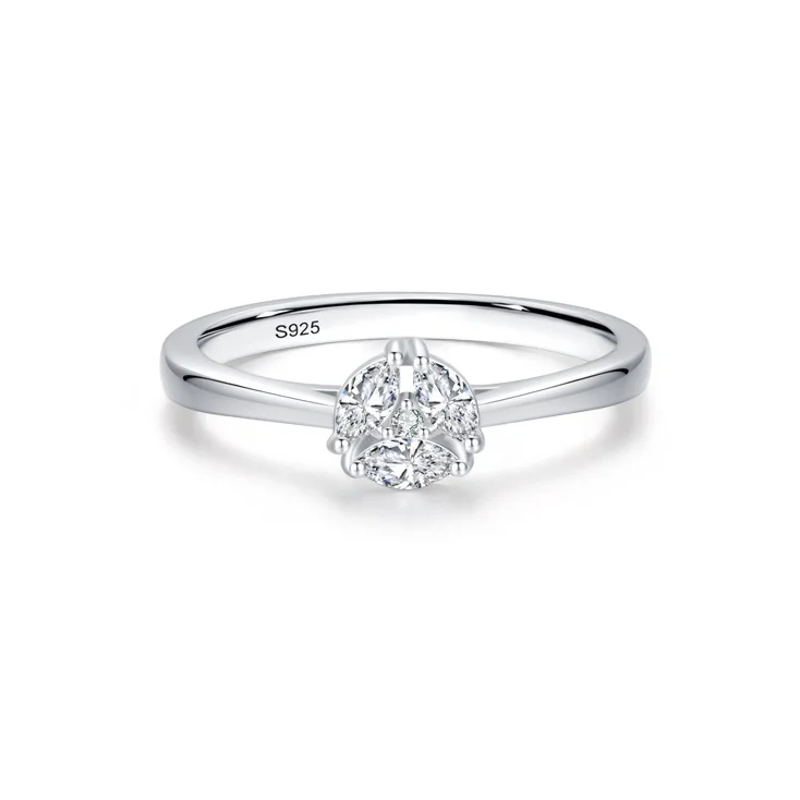 

Европейско-американское легкое роскошное свадебное обручальное кольцо с цирконом из стерлингового серебра S925 для женщин