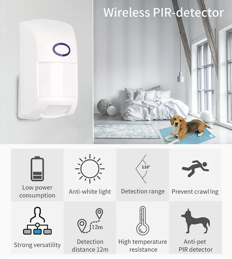 Home Security externe WLAN-Kamera Sirenen alarmsystem mit Fernbedienung Intercom Türöffnung sensor