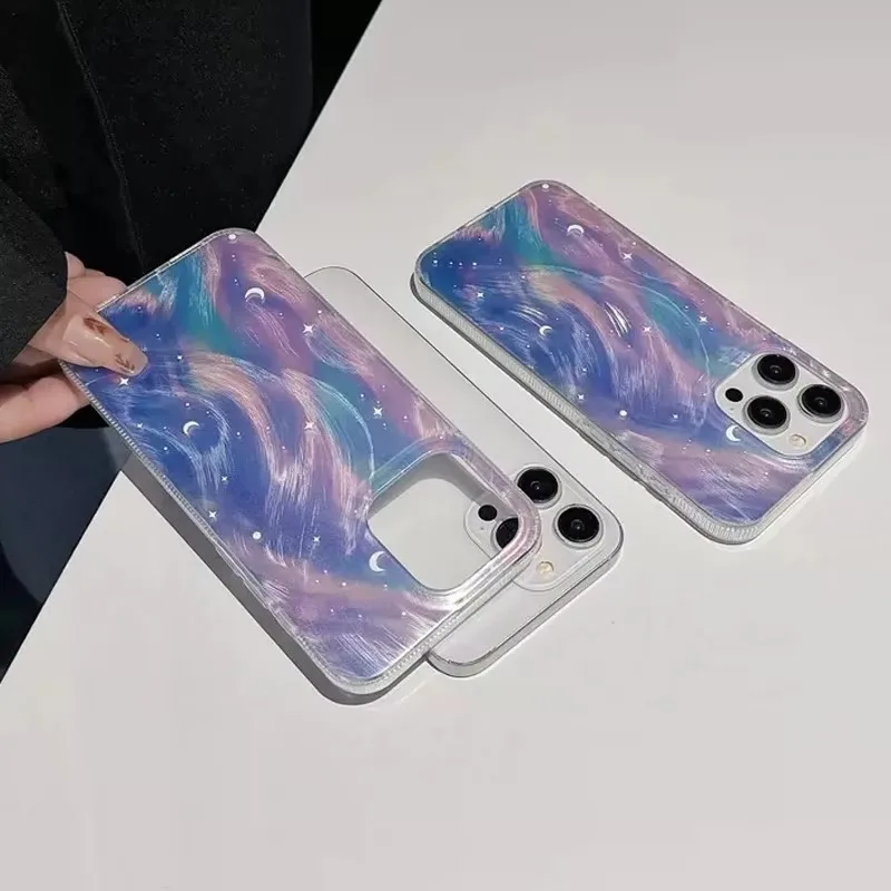Fashion Glitter Starry Gradient Phone Case For Xiaomi Redmi Note 10 11 12  13 14  Pro Plus 5G 12 13 13C 4G Silicone Matte Cover view 5