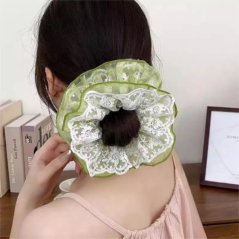 Modische Spitze Fresh Plaid Series Haarband Haarschmuck für Frauen