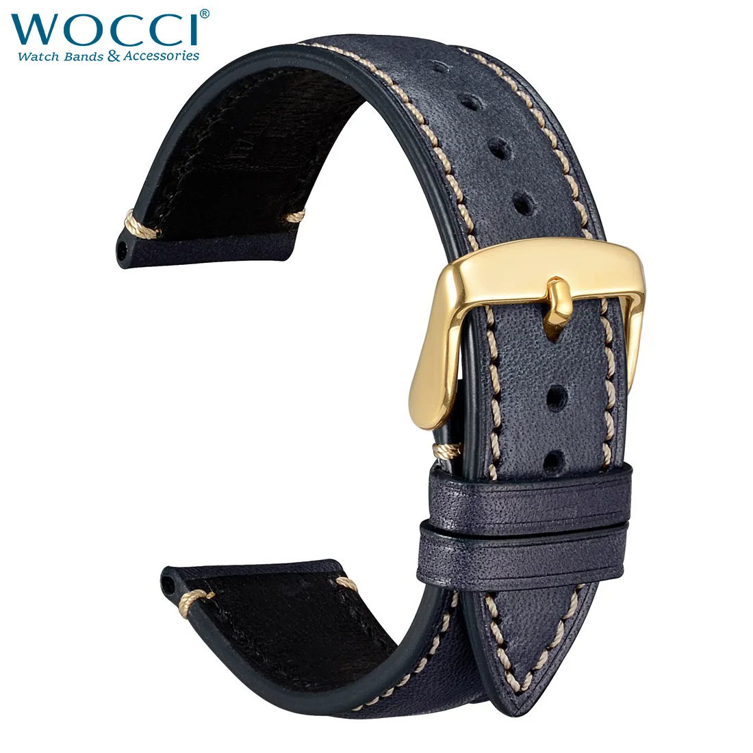 

WOCCI Watchband for Men Women 14mm 18mm 20mm 22mm Nubuck Genuine Leather Watch Strap Belt Red Blue Black Bracelet for Watches