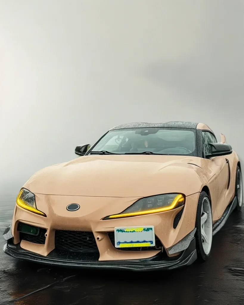 For Toyota SUPRA 2018-up  Dual-Color DRL Module yellow and white LED panel daytime running light
