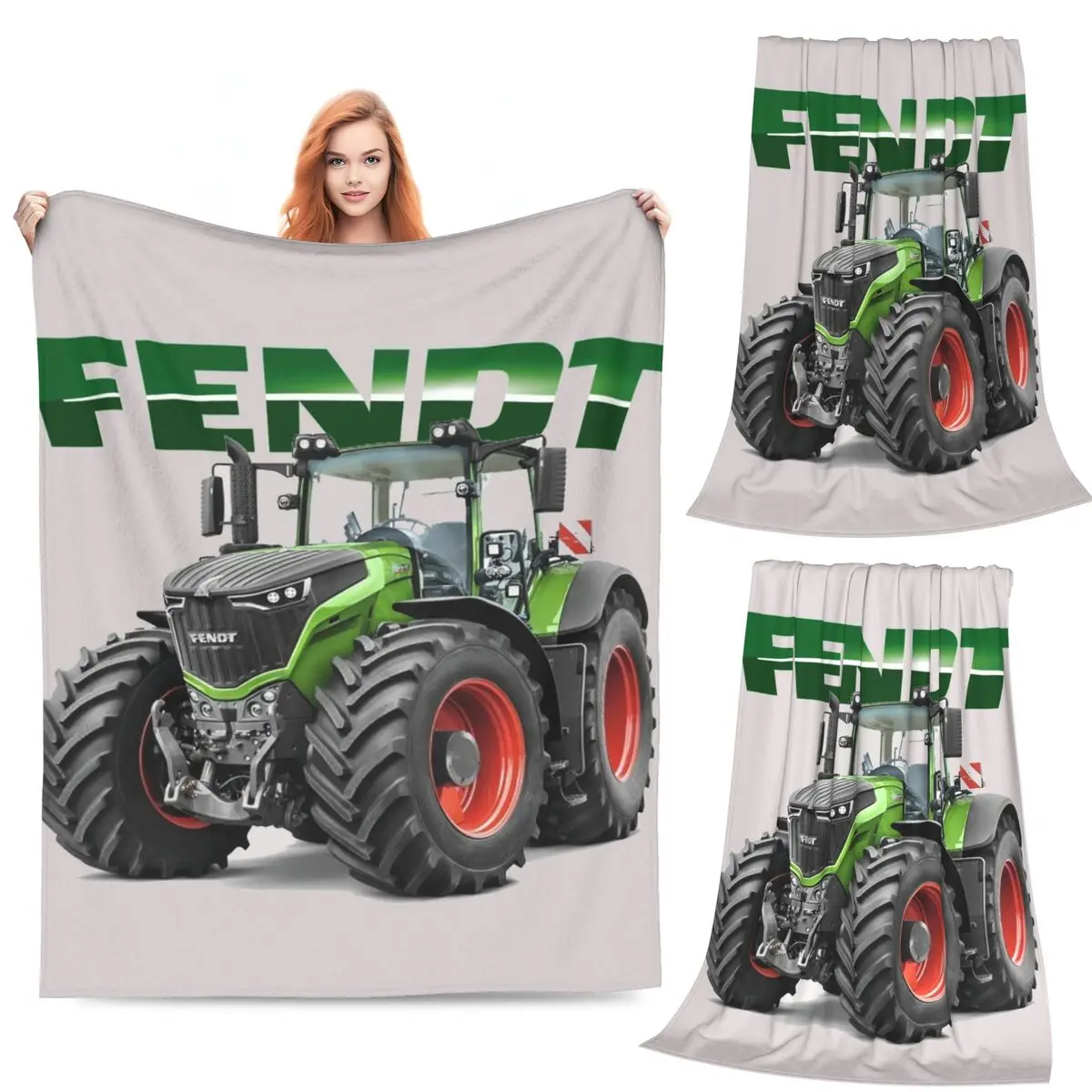 

Fendt German Tractors Blanket Flannel Sofa Multi-function Throw Blankets for Couch Bedding Outdoor Throws Bedspread Quilt