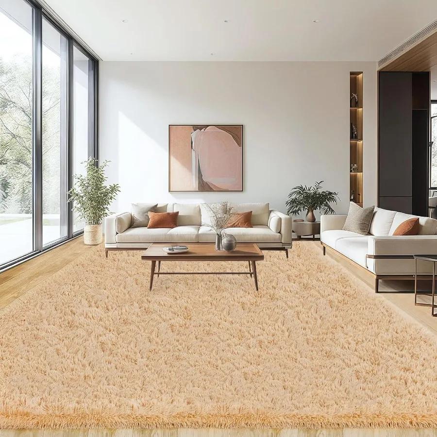 

9x12 Area Rugs for Living Room and Bedroom Ultra Soft Shaggy Fluffy High Pile Plush Rug with NonSlip Backing Ideal for Nursery