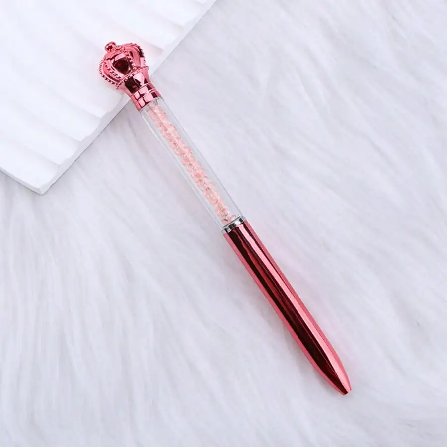 Crystal crown ballpoint pen, can be printed with logo, promotional advertising, gift pen, multi-color rotary ballpoint pen